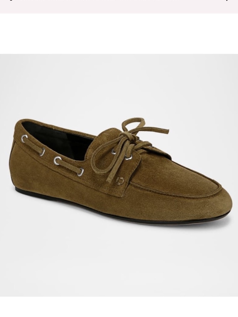 Vince Marin Olive Suede Lace Up  Loafer Size 6.5 NEW